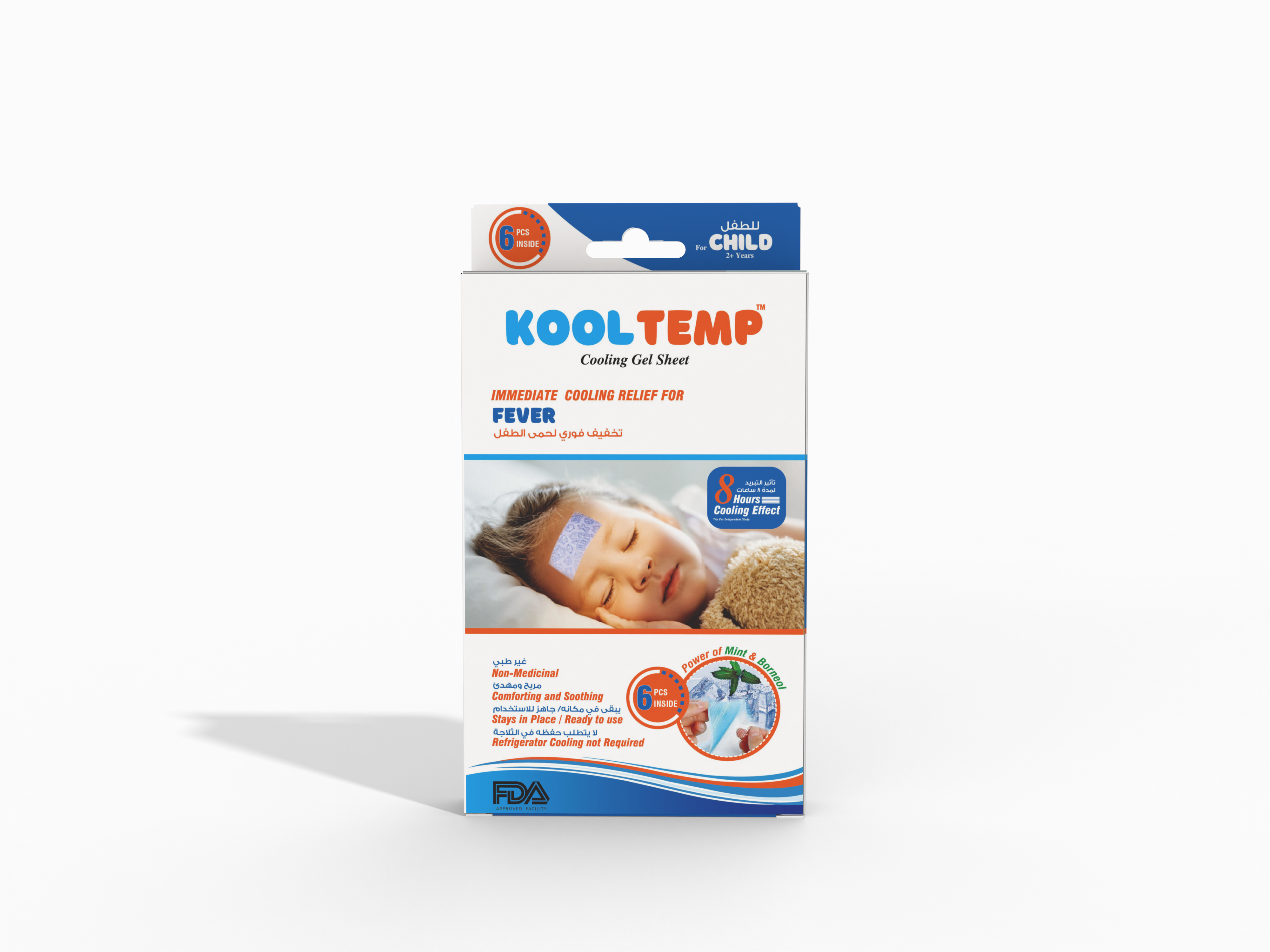 Kool Temp - Cooling sheets for Fever. (6's pack for Children above 2yrs)