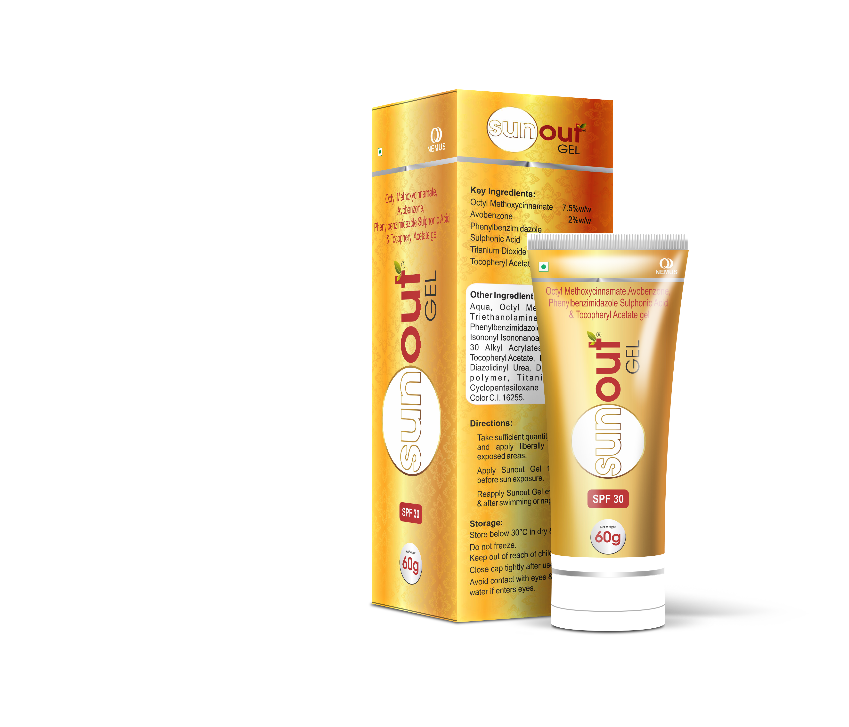 Sunout Gel, SPF 30, 60 g